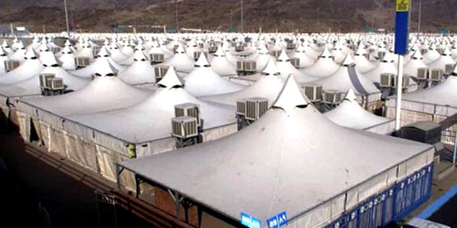 Mina tents being prepared to receive Hajj pilgrims
